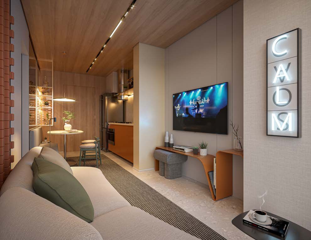 Living do decorado de 35 m²