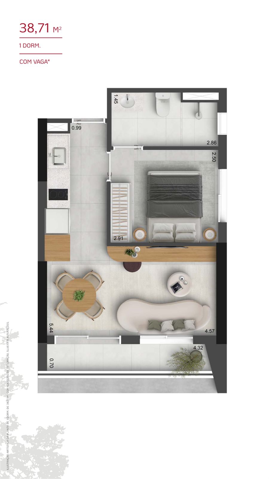 Planta 38,71 m²