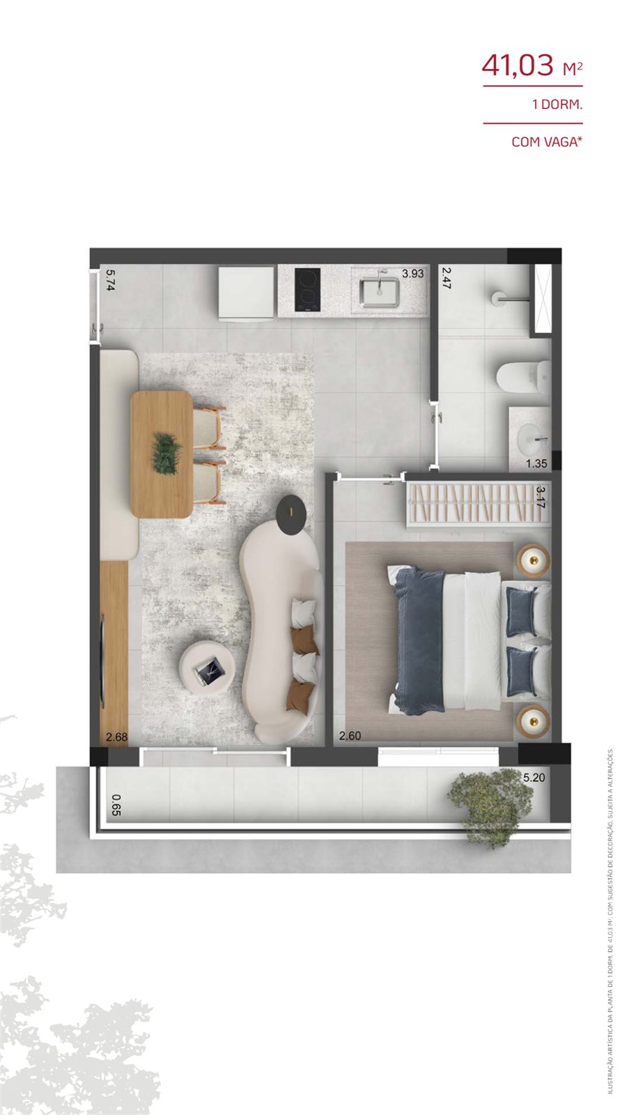 Planta 41,03 m²